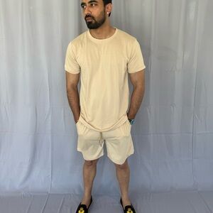 The Mens Daily Errands Shirt and Short Outfit Set in Khaki